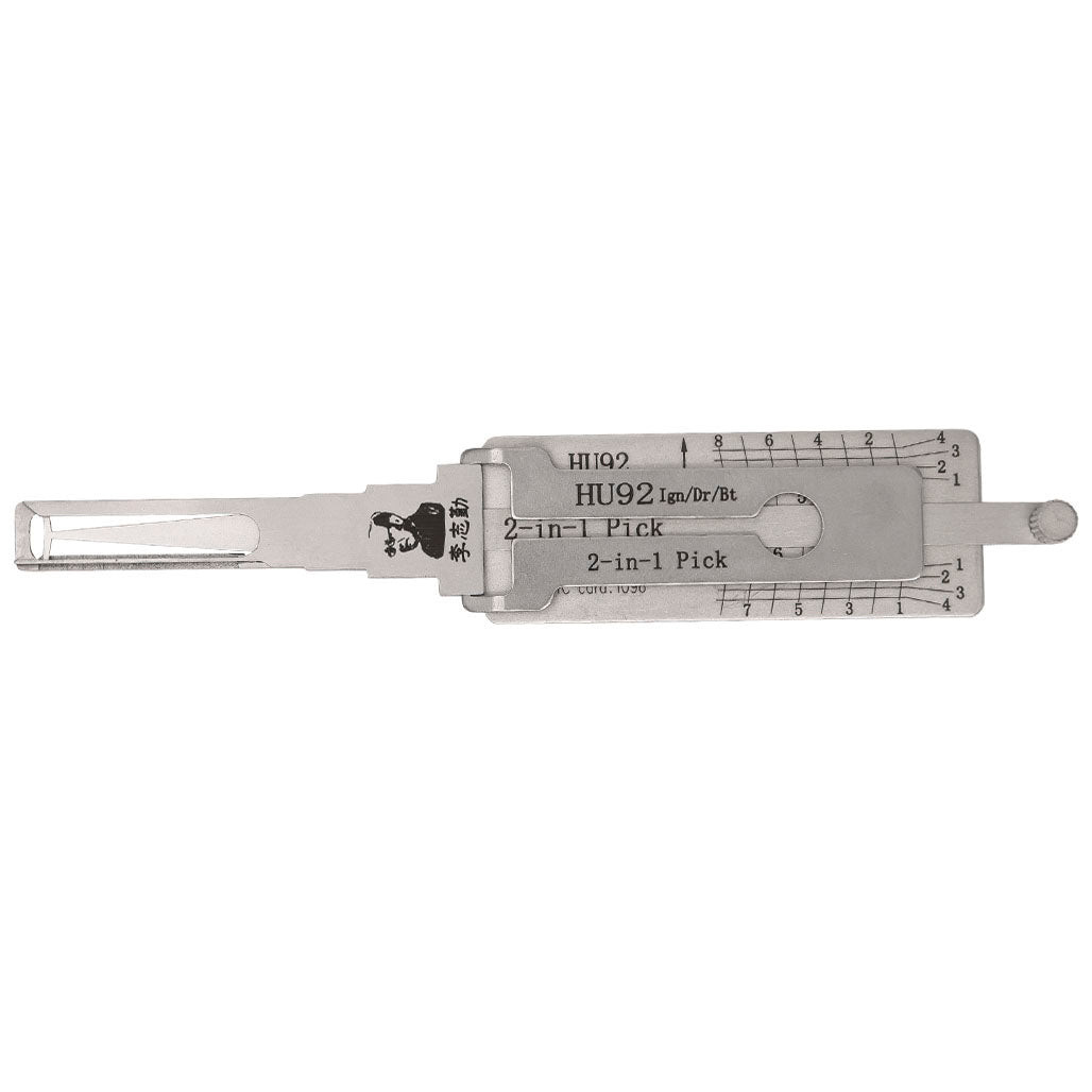 Original Lishi HU92 BMW SINGLE Lifter 2-Track 2-in-1 Pick - Ignition/Door/Trunk - Anti-Glare