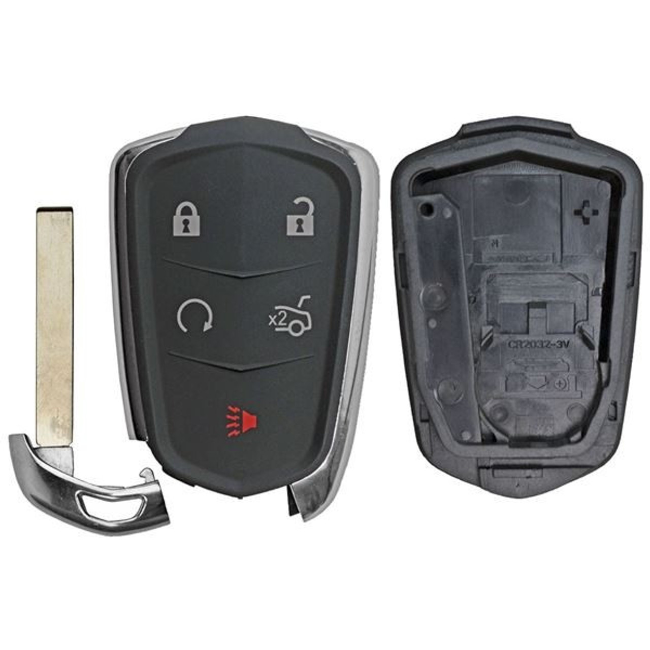 SHELL SMART KEY CADILLAC -  HYQ2AB / HYQ2EB 4+1 REMOTE START & TRUNK