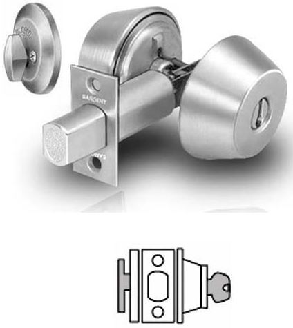 Sargent 485 26D Single Cylinder Deadbolt 2-3/4