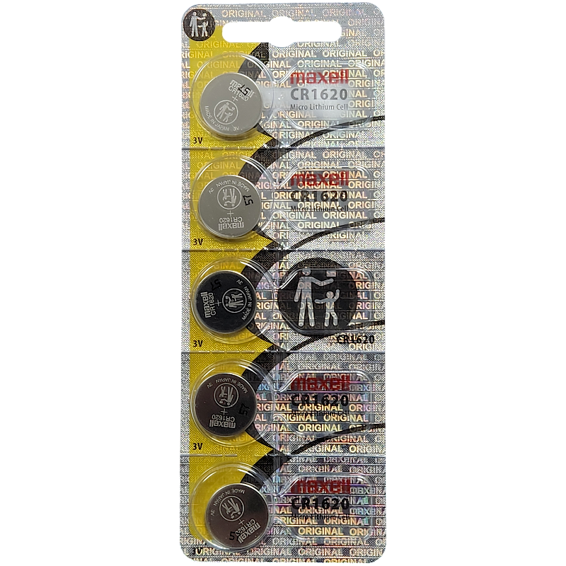 MAXELL CR1620 BUTTON CELL BATTERY 5 PACK