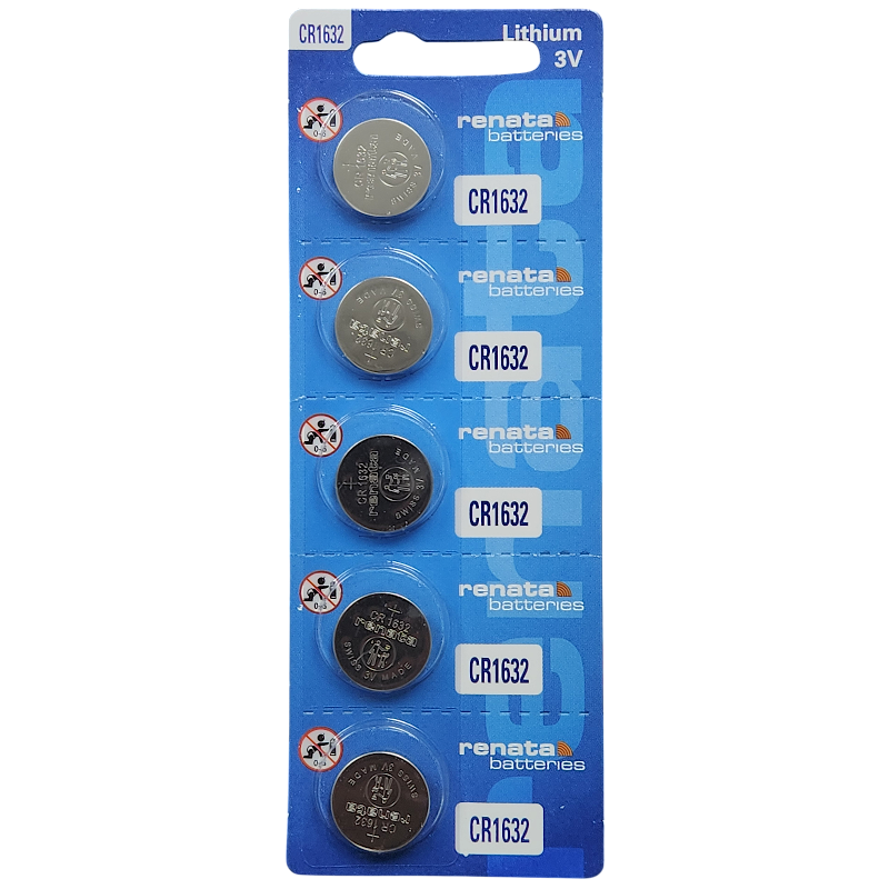 RENATA CR1632 CELL BATTERIES 5 PACK