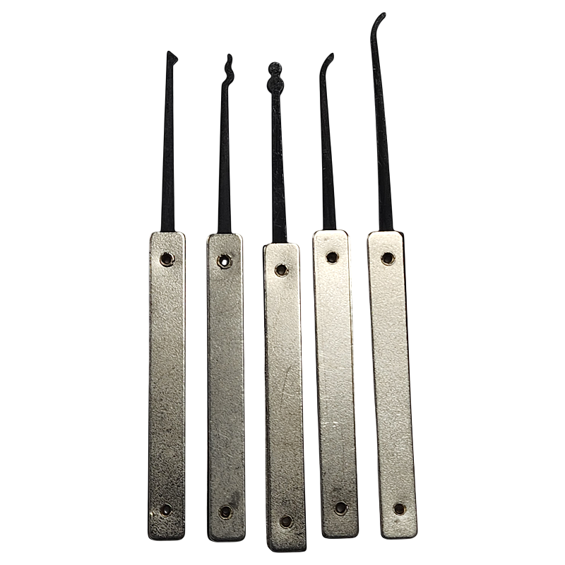 KIT DE GANZUAS MEXICANAS 5 PZAS METAL. (Mexican Lock Pick Set 5 Piece Metal Kit)