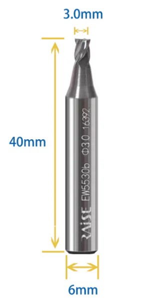 RAISE CUTTER MILL 3.0XD6X40X4F