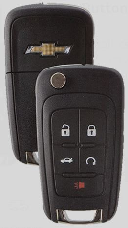 2010-2012 CHEVROLET - FLIP KEY -  AVL-B01T2AC 4+1 RST, T,  PN: 5912545