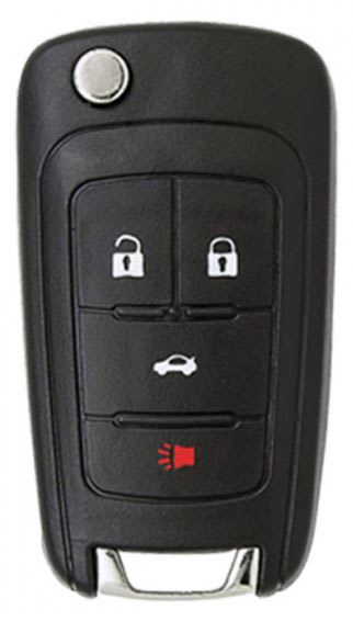 2010-2022 SHELL CHEVY/GMC/BUICK FLIP KEY SHELL - 3+1 T.