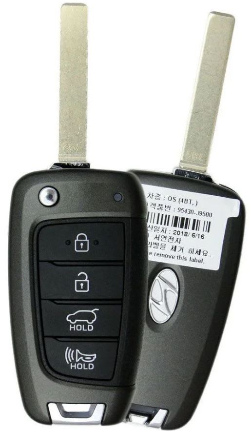 2018-2021 HYUNDAI KONA - FLIP KEY - OSLOKA-450T (OS) - 3+1 HATCH - PN: 95430-J9500
