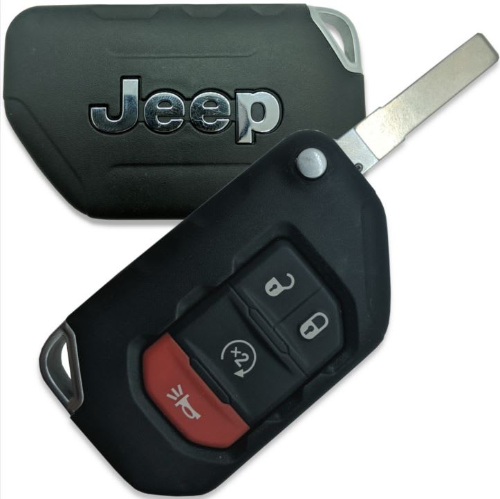 18-21 JEEP - FLIP KEY - OHT1130261 3+1 RST. PN: 68292944AA, 68384454AA, 68416784AA