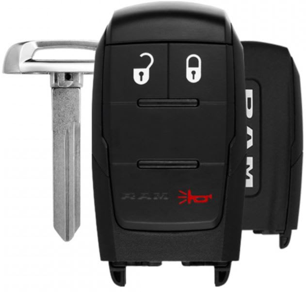 19-24 RAM - SMART KEY - GQ4-76T 2+1  PN: 68375455AB/AC/AA, 68475386AA, 68538047AB , 68575426AA BLACK