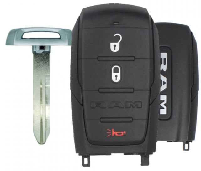 19-253 DODGE RAM - SMART KEY -OHT-4882056   PN: 68312804AD 68575608AA  2+1  BLACK
